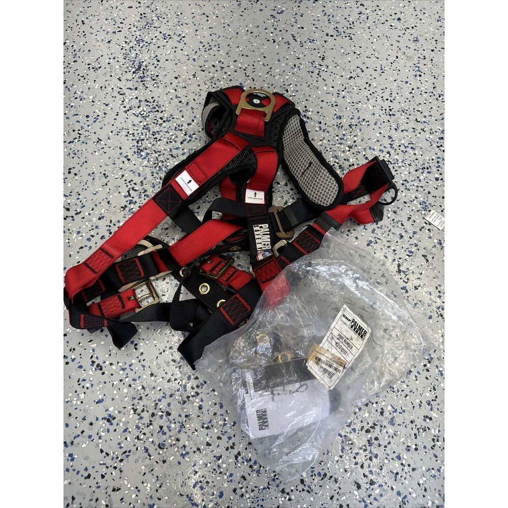 Palmer Safety Full Body Safety Harness, Padded Back Support, Large NEW